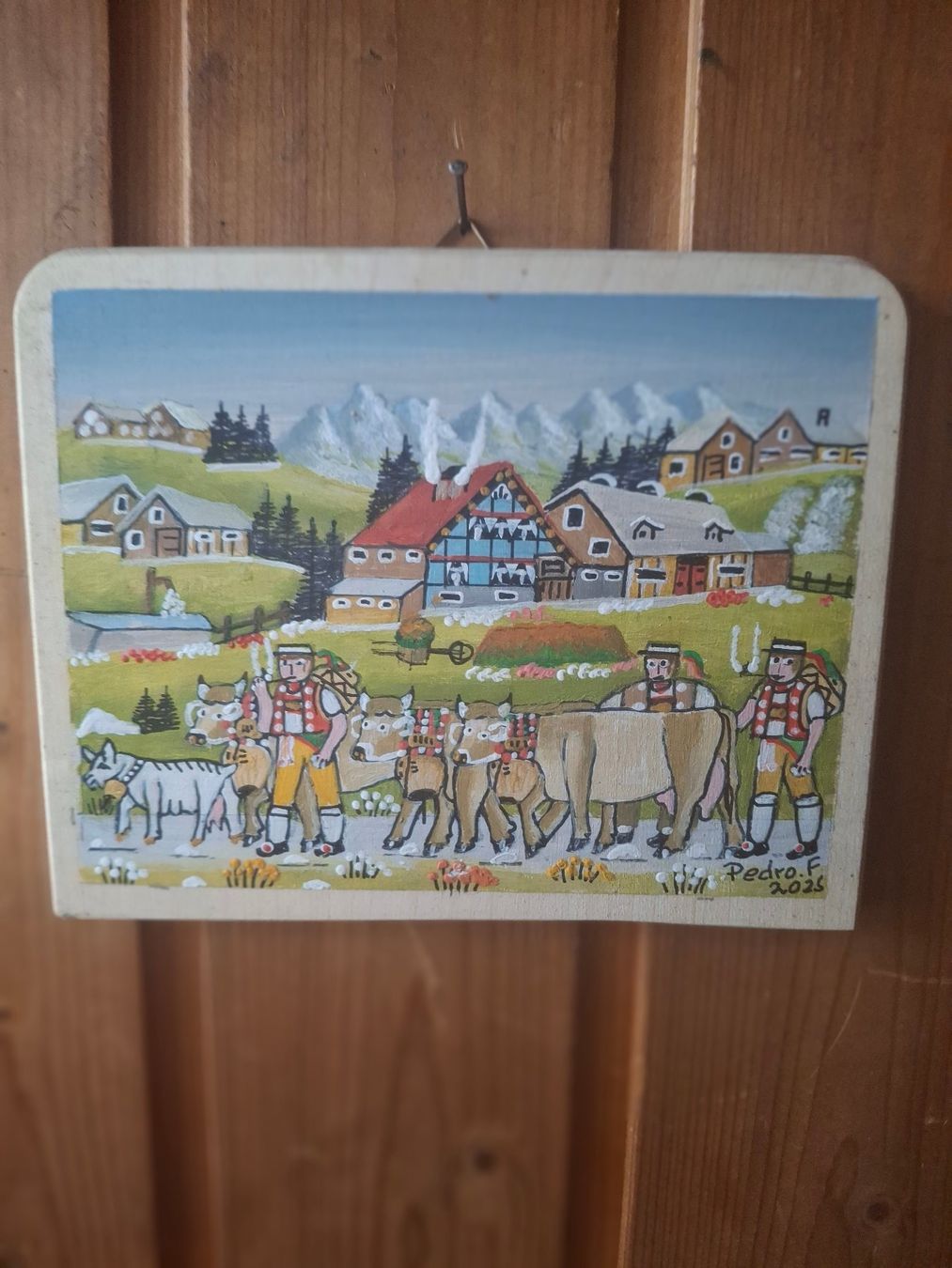 Dipinti: Bauernmalerei Mini Bild Sommer  * 14 – Usato da Zürich venduto da Soragno50