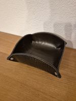 Elegante Schlüsselschale aus Leder – Kroko-Prägung – Italien