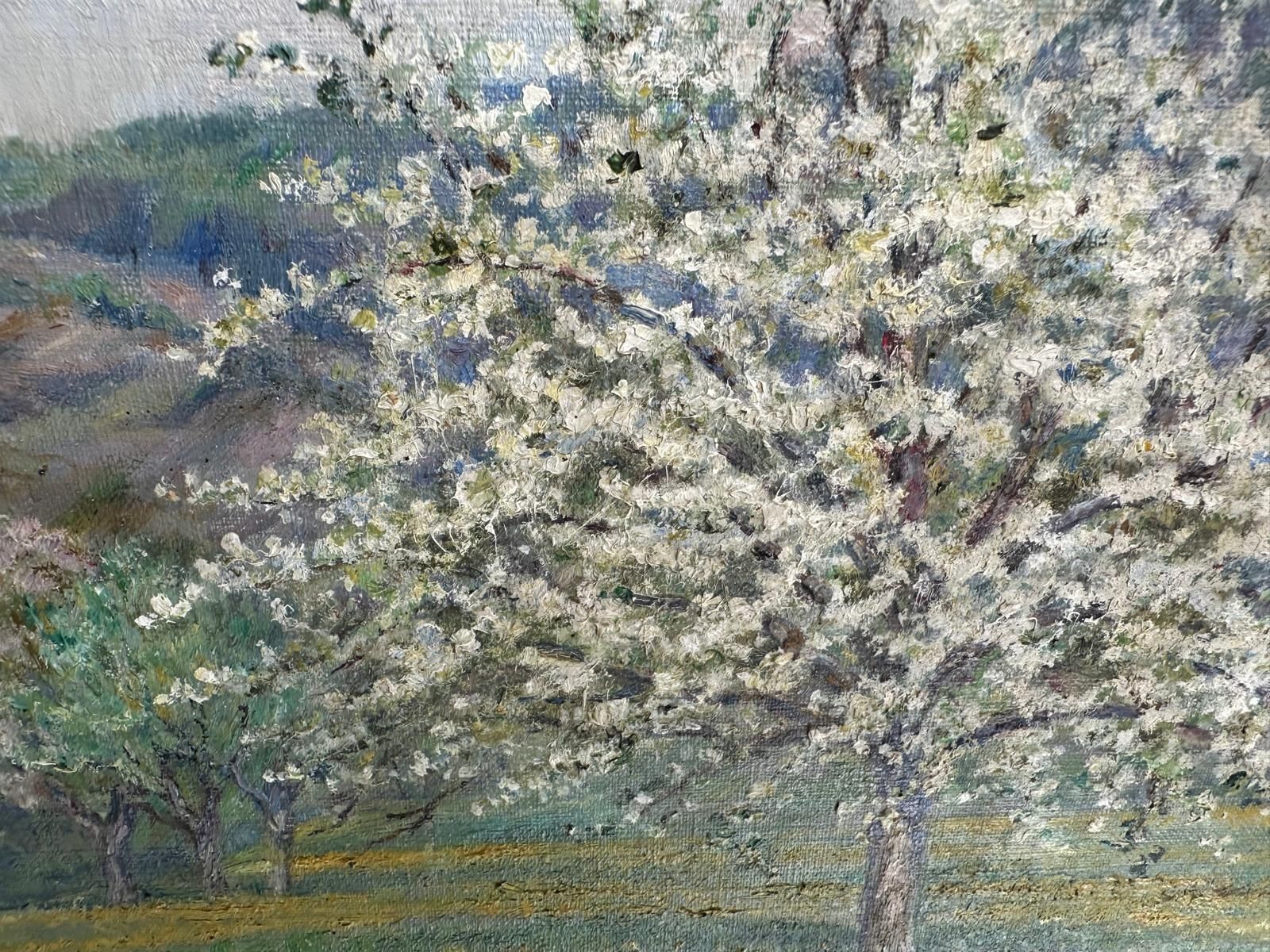 Dipinti: Vintage Spring Landscape Painting, Framed, Signed, 1923 – Usato da Lausanne venduto da vas_cdb2 4