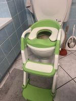WC-Trainer mit Treppe, grün/weiss, Kindertoilettensitz 56