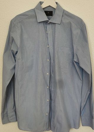 Herren Hemd blau gestreift langarm gebraucht