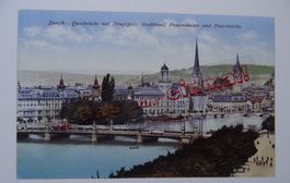 Zürich Hauptpost / Stadthausquai  anno dazumal
