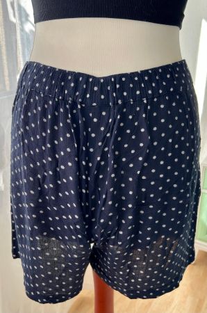 Kaffe Polka-Dot Shorts, kurze Hose, Sommerhose, M 38, blau