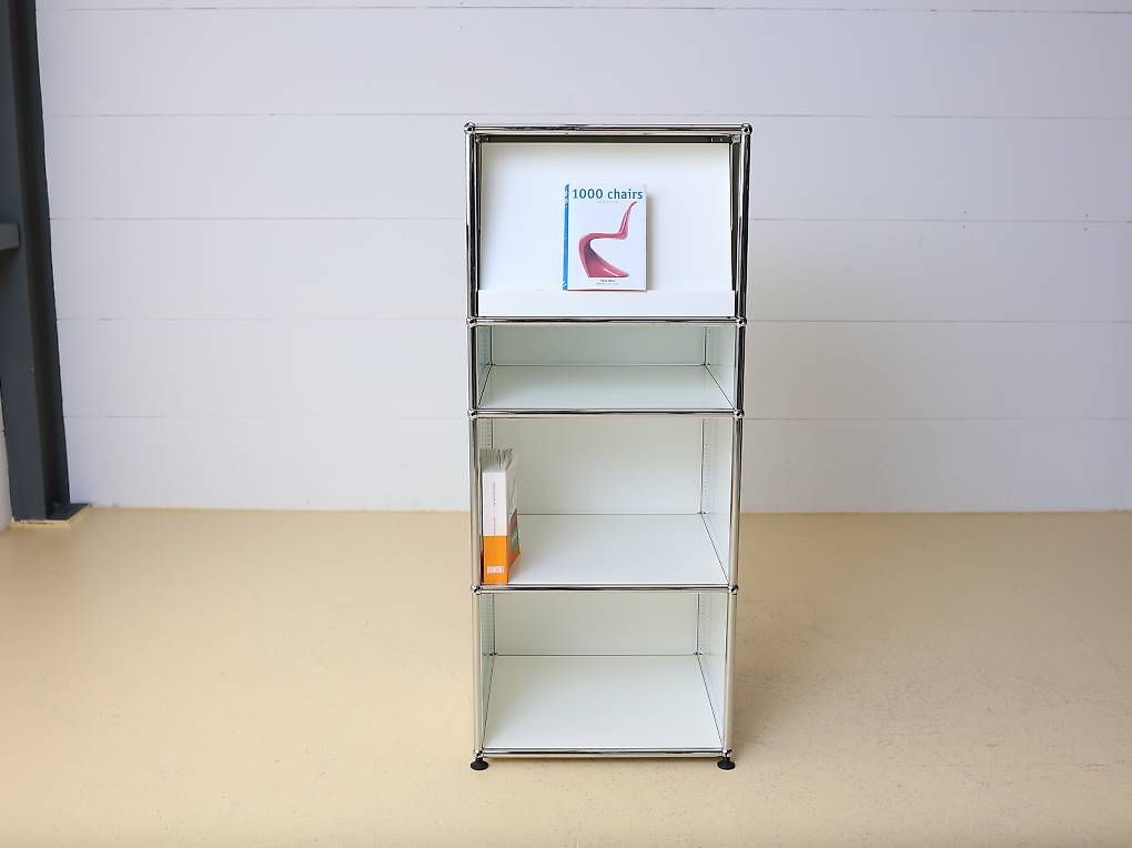 USM Scaffali: USM Haller Highboard Reinweiss mit Prospekthalter – Usato da Meinisberg venduto da atelier_TILIJA 7