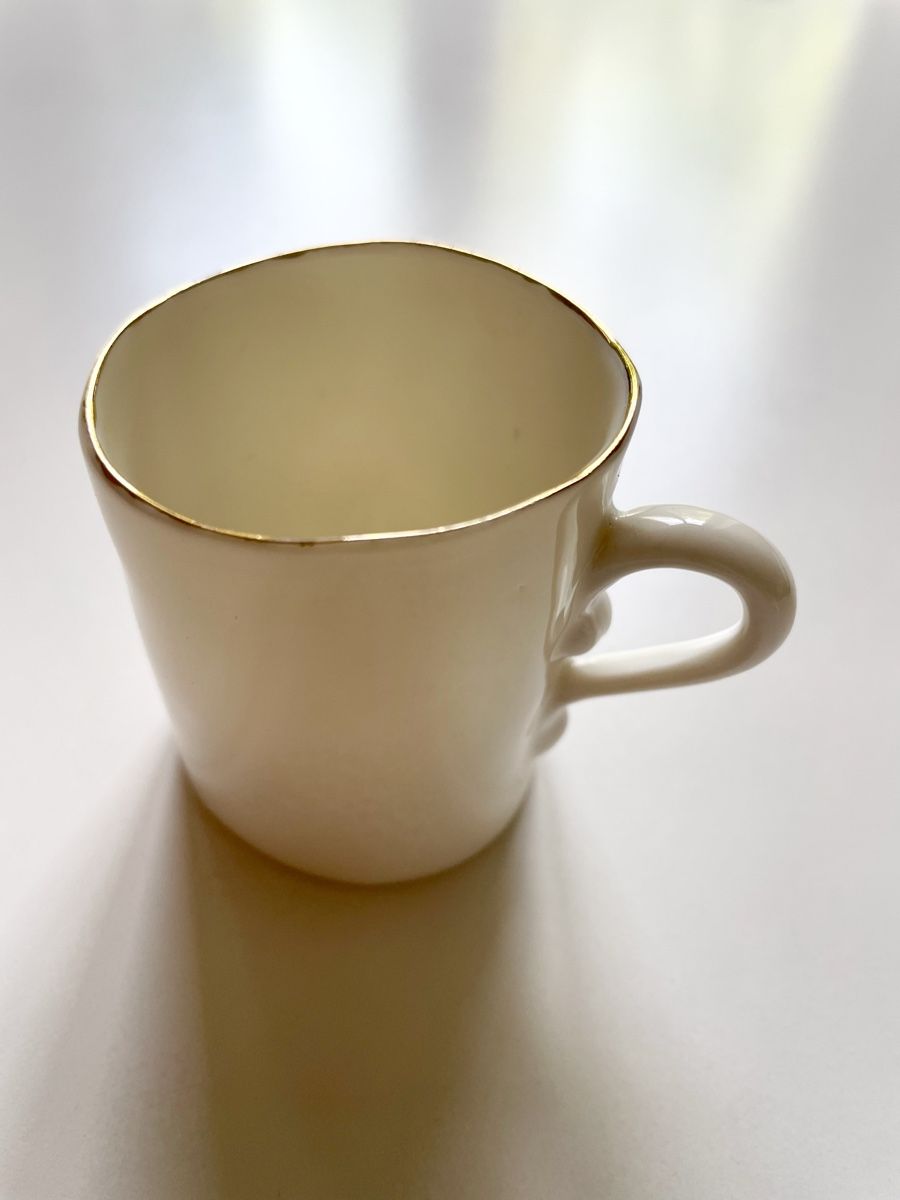 Tazze: Espresso-Tasse mit Goldrand – Nuovo (secondo la descrizione) da Zürich venduto da Christine.R 2