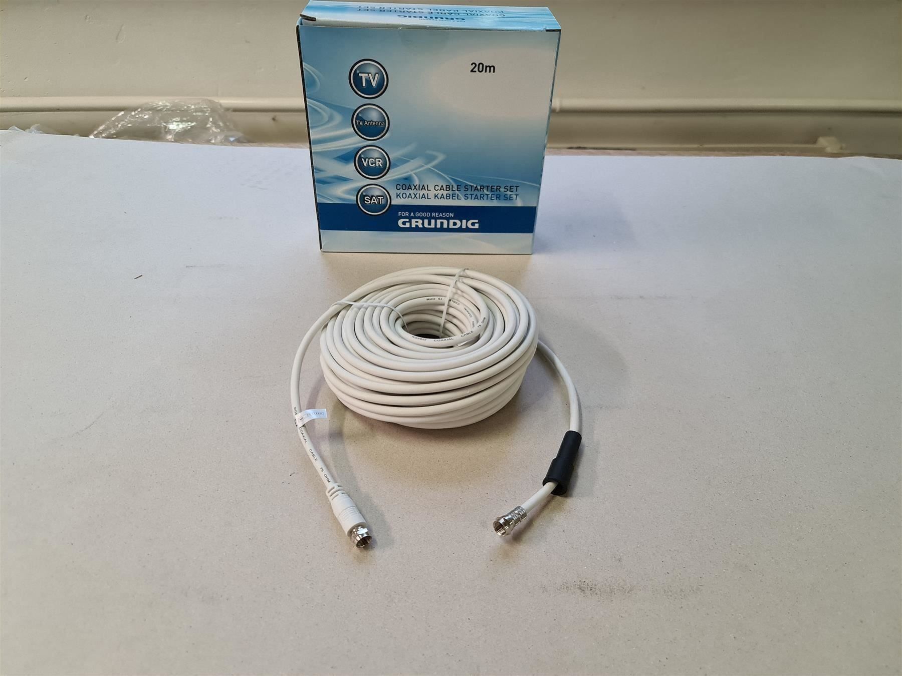 Kabel: Grundig Koaxial Kabel Starter Set 20m – Neu und originalverpackt aus Hütten von Nid0
