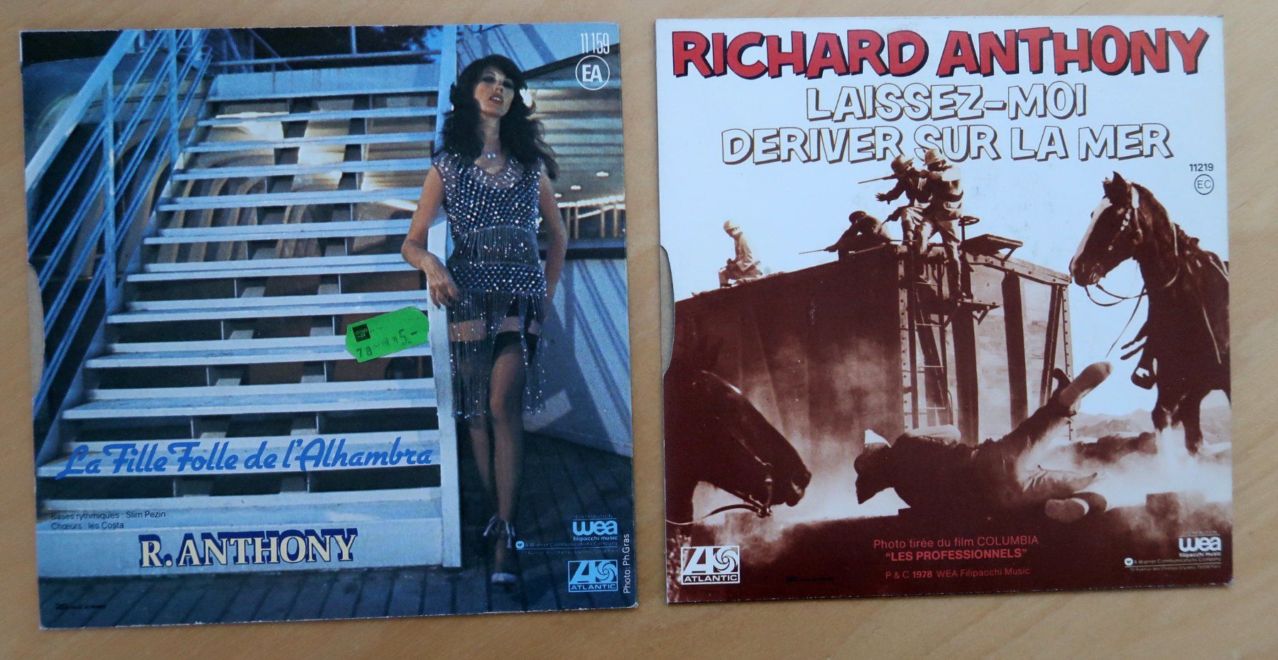 Dischi in vinile: RICHARD ANTHONY - 2 VINYL SINGLES (VG+) – Usato da Hedingen venduto da Studers 1