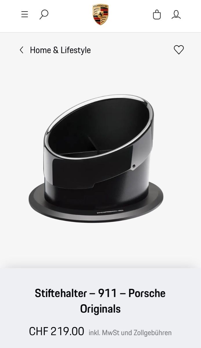 Altro in Scrittura & Disegno: Porsche 911 original Stifthalter / Penholder – Nuovo e nell'imballaggio originale da Birmenstorf AG venduto da MartiniRacing
