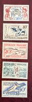 Lot de 5 Timbres France Sports Années 1950 Rares!