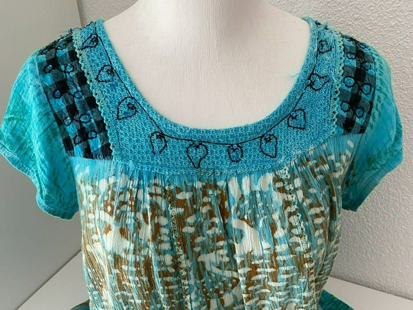 Blusen: Orientalische Kurzarm Bluse,Damen – Gebraucht aus Meienried von  6