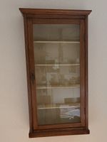 Vitrinenschrank Holz mit Glaseinsatz 4 Regalbretter guter Zu
