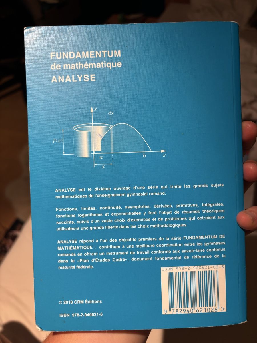 Libri: Fundamentum de mathématique analyse  – Usato da Bern venduto da Cleo_ 1