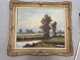 Gemälde / Wandbild Motiv Natur mit Rahmen