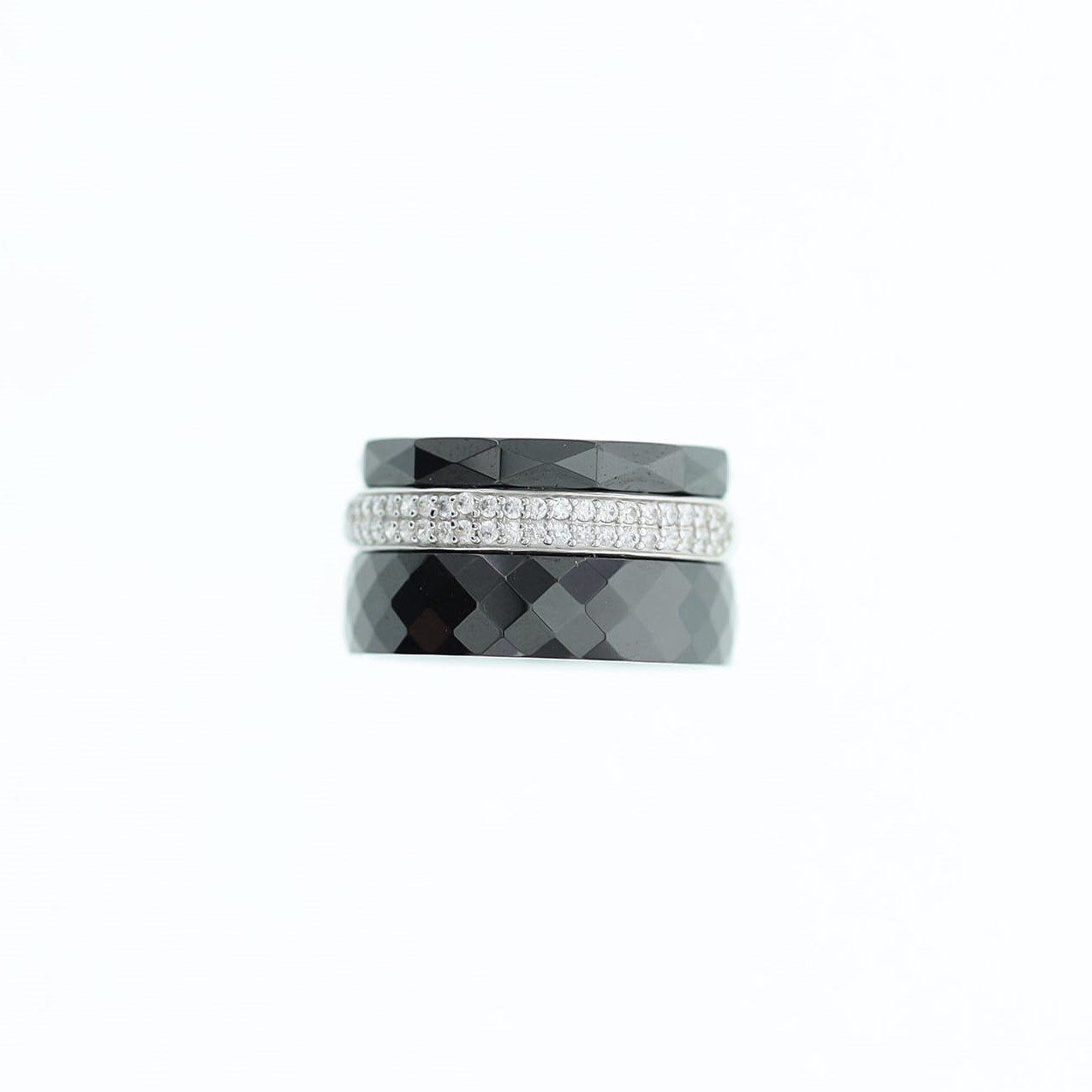 Anelli: Silber 925 - Keramikring mit Zirkonia Gr. 54 – Nuovo e nell'imballaggio originale da Wängi venduto da LiqKojote