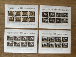 Liechtenstein - 1978 4x Kleinbogen ZNr 644-647mit ET Stempe