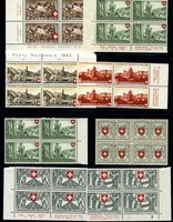 Pro Patria Viererbl. Postfr.** ab 1939/1 Albums. (P652)