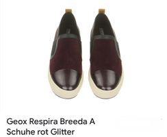 GEOX 40-40,5 /NP150CHF Loafers Sneakers Leder Burgund