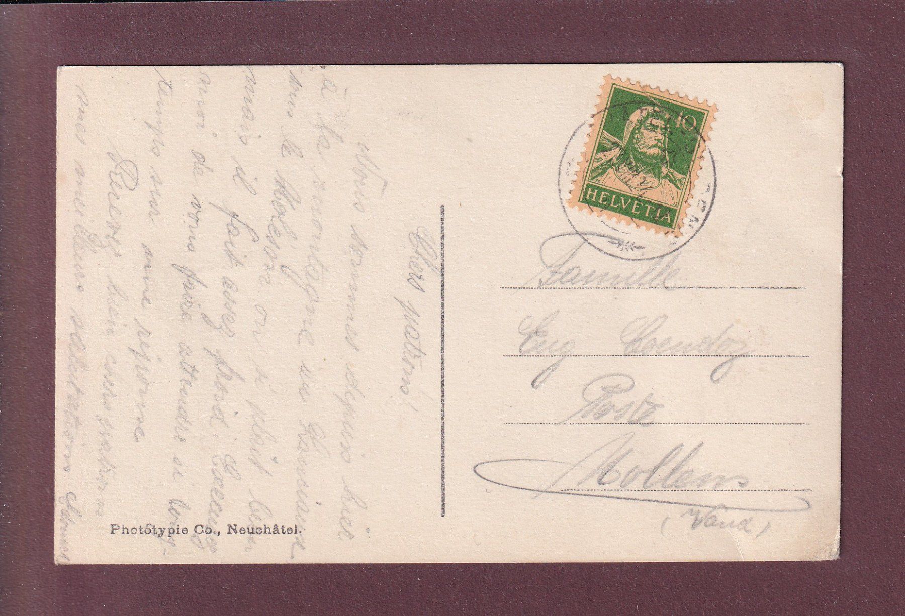 Cartoline postali: CHÂTEL ST. DENIS - Moléson - 1924 – Usato da Pully venduto da nicecards 1