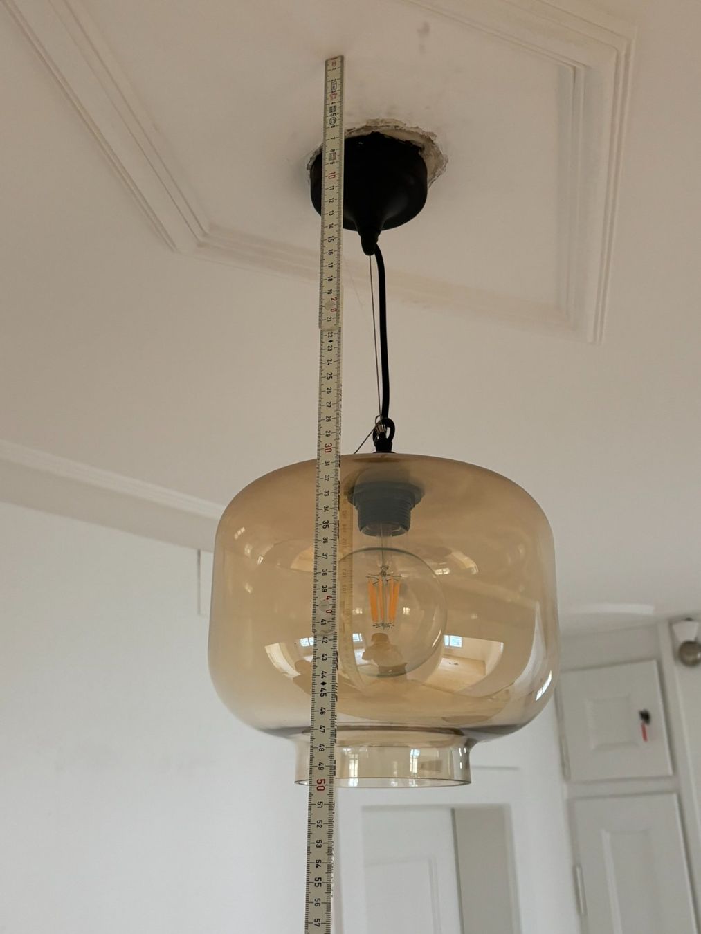 Lampadari & plafoniere: Pendelleuchte mit Rauchglas-Schirm, Ø ca. 25 cm – Usato da Zürich venduto da Farmer79 3