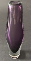 Vase en verre violet 22 cm vintage Suedois