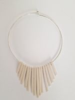 Damen Halskette Collier Ivory - 80er Style