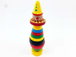 Brio Clown Stapelspiel Holzpuzzle Spielzeug Vintage 1970s