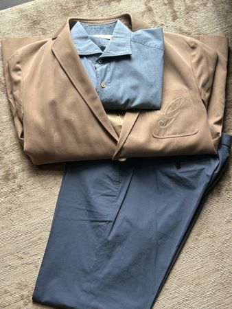 Kombi von GUCCI, Gr.52/54, blau/beige