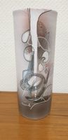 Keramik Vase signiert, konische Form mit abstraktem Motiv