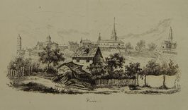 CHUR, GRAUBÜNDEN, STAHLSTICH 1836
