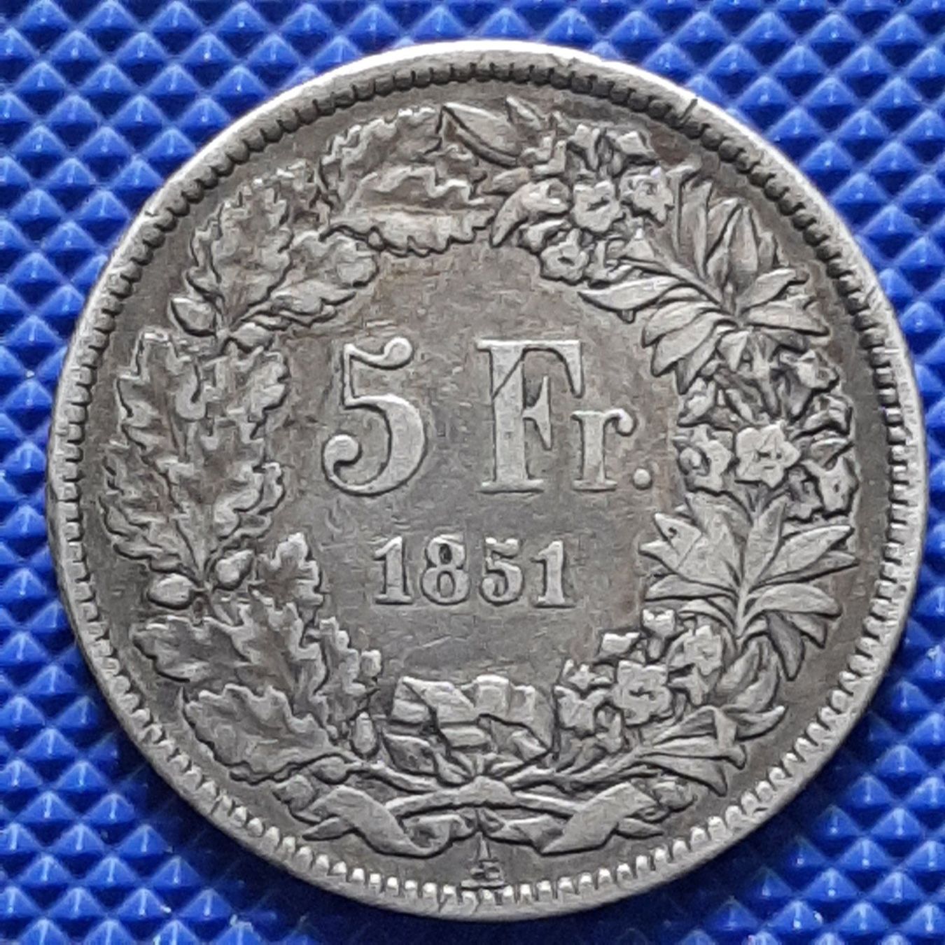 Tutti le monete: 5 Francs Suisse 1851 A – Usato da Carouge GE venduto da cecob0909