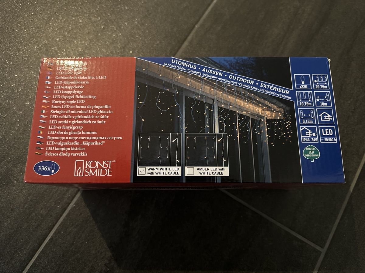 Ghirlande e barre luminose: Neue grosse Weihnachtsbeleuchtung LED-Eisregen – Nuovo e nell'imballaggio originale da Winterthur venduto da pompowerpuff