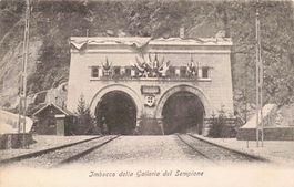 Imbocco della galleria del Sempione Eisenbahn