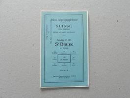Landkarte St.Blaise NE 1937 Valangin Fenin Fontaines Cernier