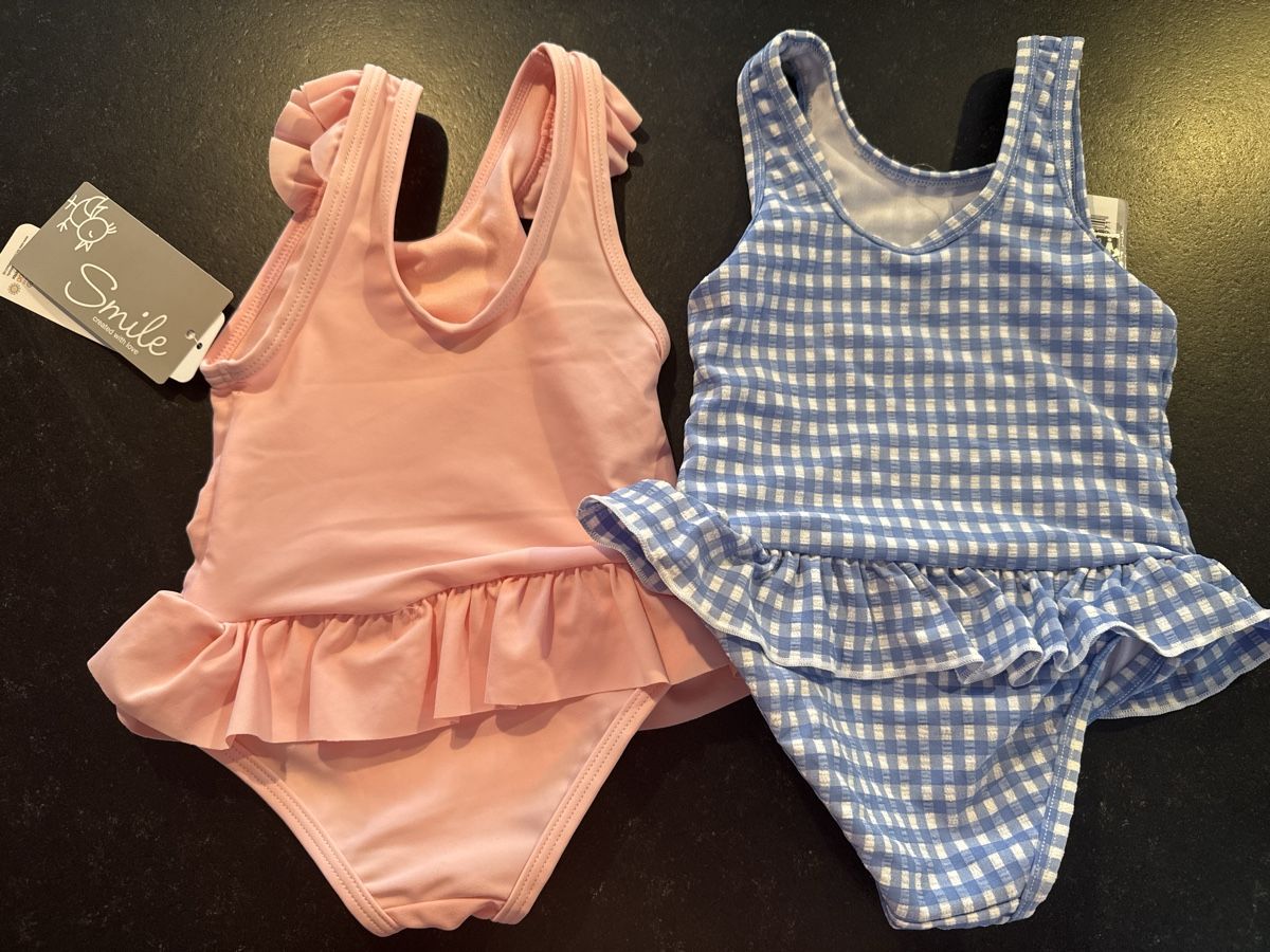 Migros Costumi da bagno & Bikini: 2-er Set Mädchen Bademode, Grösse 74/80, Neu! – Nuovo e nell'imballaggio originale da Grabs venduto da Shelly_87 1