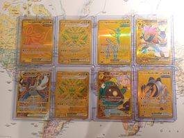 Pokémon Karten 8 Stück Gold Rare Zustand NEU