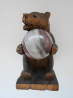 Holzbär Unikat mit Achatkugel Antik 1920 ca 12 cm hoch