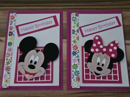Glückwunschkarten ' Mickey Maus+ Minnie Maus