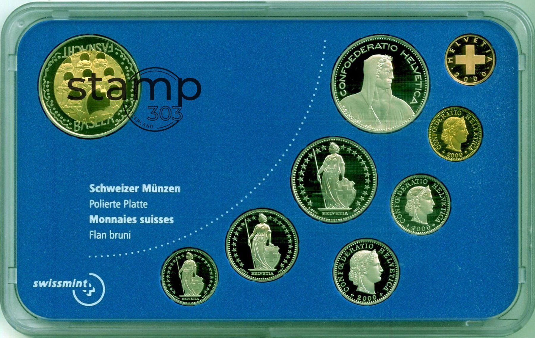 Tutti le monete: Schweizer Münzsatz 2000 PP  *TOP*  NEU – Nuovo e nell'imballaggio originale da Eggersriet venduto da stamp303 1