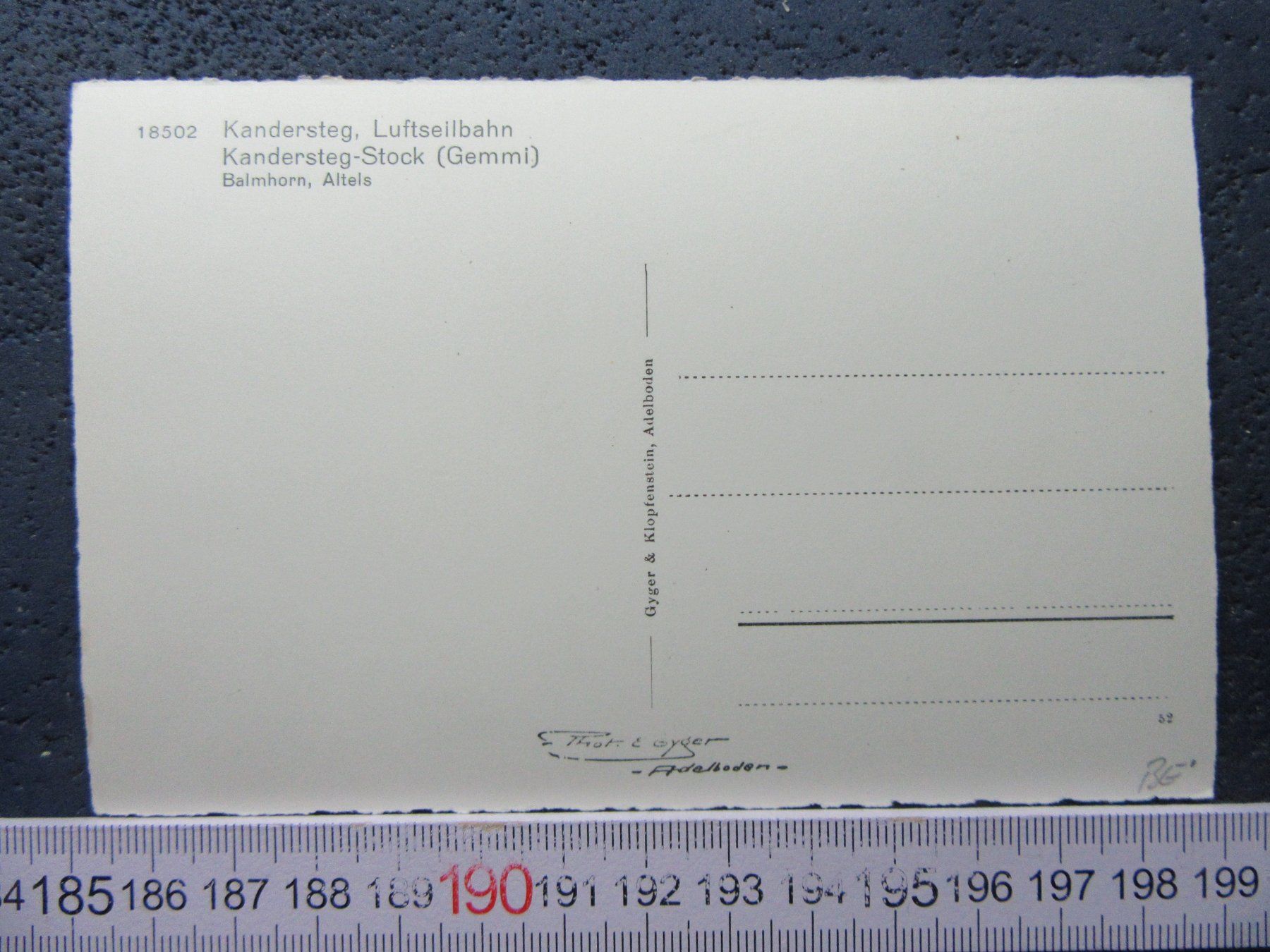 Cartoline postali: KANDERSTEG - STOCK GEMMI LUFTSEILBAHN AK BEO – Usato da Ettingen venduto da Hausi4711 2