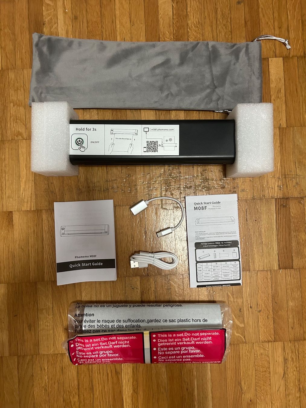 Stampanti: Phomemo portable Printer MO8F Quick Start Guide + Zubehör – Nuovo e nell'imballaggio originale da Reiden venduto da gvapo