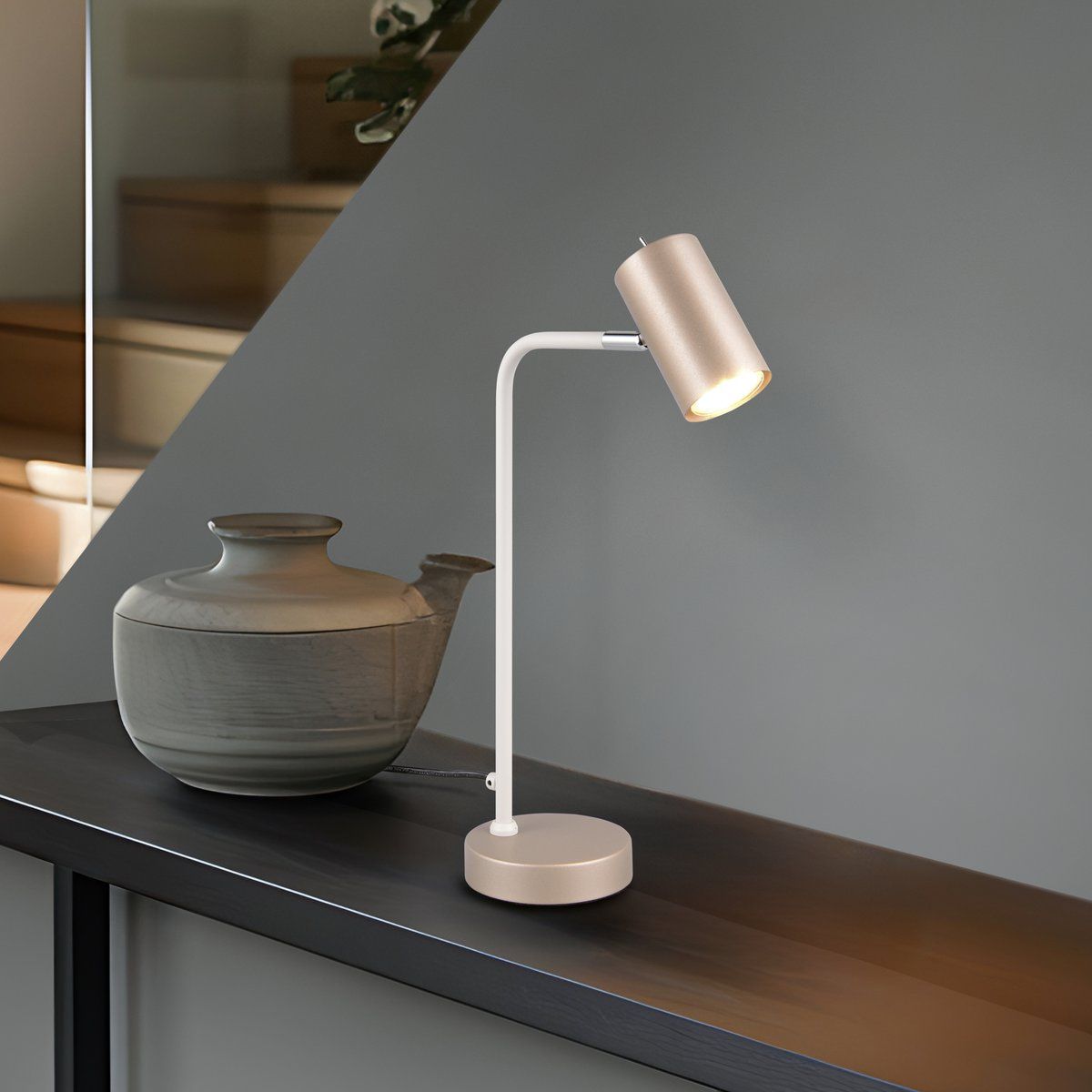 Lampade: Tischleuchte, Weiss, Coffee, 45 cm Höhe – Nuovo (secondo la descrizione) da Kreuzlingen venduto da Smart-Light 1
