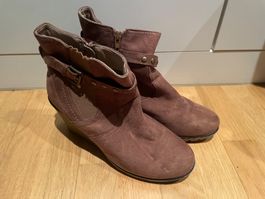 Trendige Wildleder Stiefeletten, Gr. 39