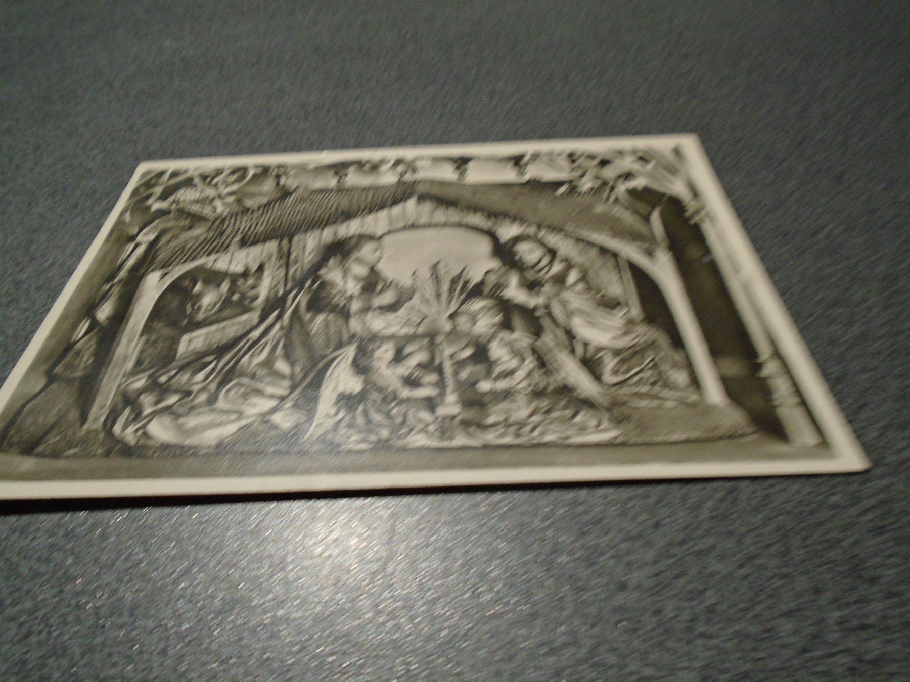Cartoline postali: Ansichtskarte Stralsund Nicolaikirche, Die Geburt – Usato da Zürich venduto da abraxas1291