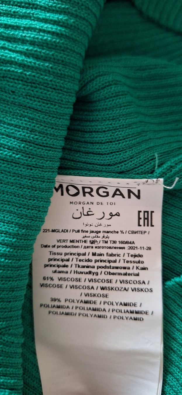 Morgan Maglioni & Felpe: Morgan, pull vert – Nuovo e nell'imballaggio originale da Lussery-Villars venduto da pousinete02 5