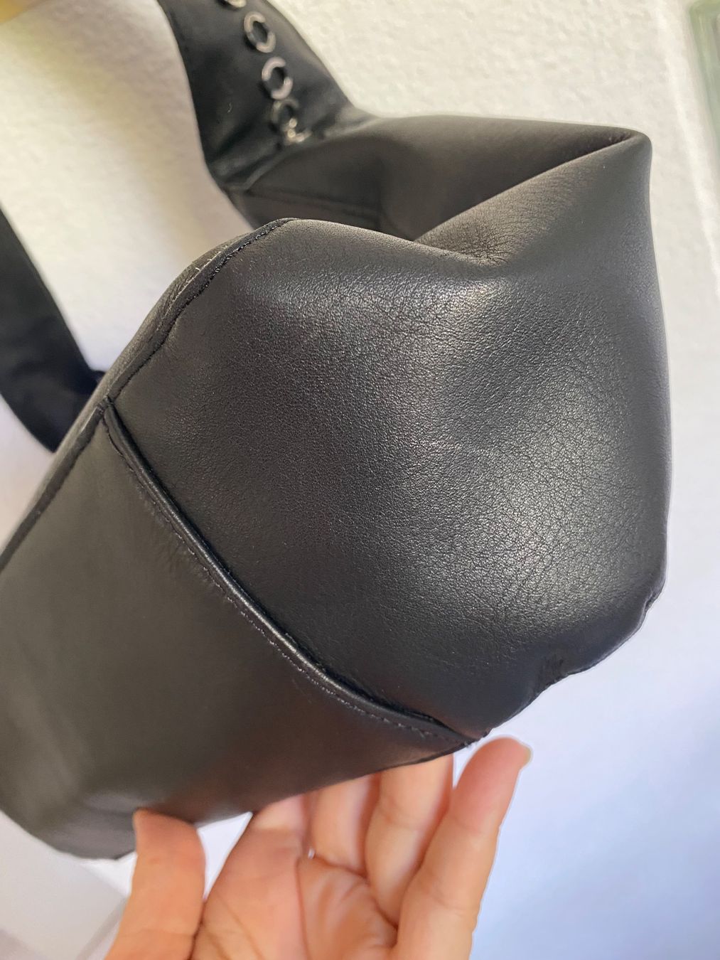 Taschen für Damen: Hobobag echt Leder Schultertasche schwarz – Gebraucht aus Besazio von BagCycle 5