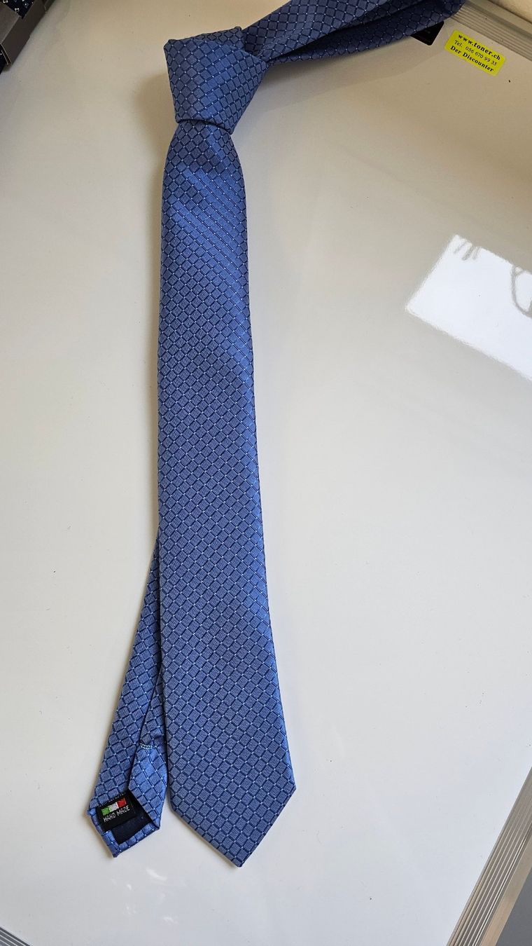 Cravatte: Krawatte neu und origninalverpackt blau – Nuovo e nell'imballaggio originale da Fehraltorf venduto da Krawattenking 2