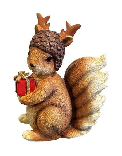 Tutte le decorazioni: Weihnachtsdeko Eichhörnchen mit Geschenk 17 cm – Nuovo e nell'imballaggio originale da Oensingen venduto da Liquidations-Shop