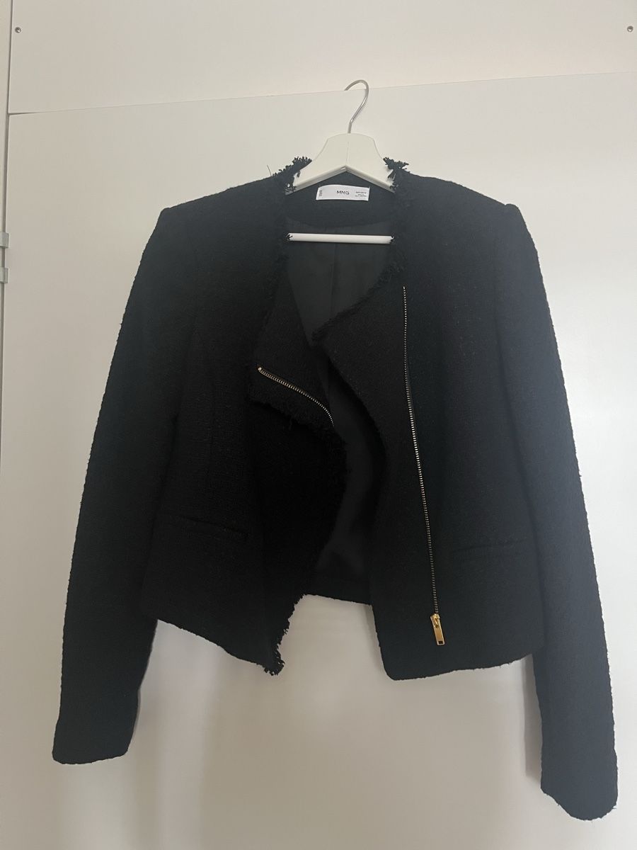 Mango Giacche: Schwarze Mango Tweed Jacke, Grösse M – Usato da Zürich venduto da saskiasaskia7