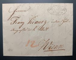 Faltbrief ab FREUDENTHAL 10.9.1820 in Böhmen nach Wien
