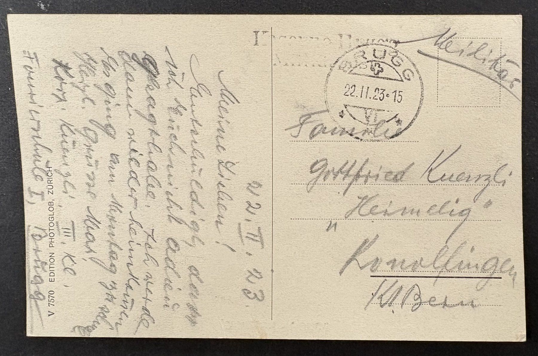 Ansichtskarten: ANSICHTSKARTE KASEREN BRUGG 1923 – Gebraucht aus Ostermundigen von crazy-horse-1840 1